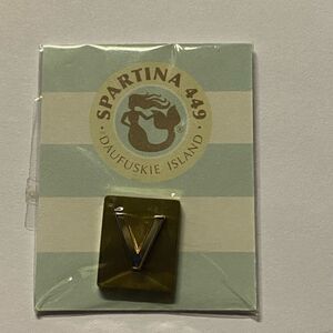 New Old Stock Spartina 449 Magnetic Accessories Golden Letter V Charm